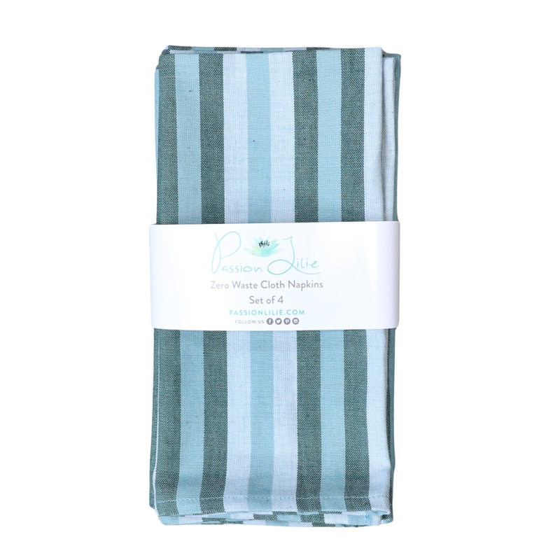 Serviettes en tissu S / 4 - Rayures océan