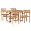 4 - Person Wood Patio Dining Set with Rectangular Table
