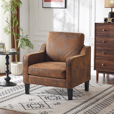 Fauteuil d'appoint capitonné doré, fauteuil élégant pour salon