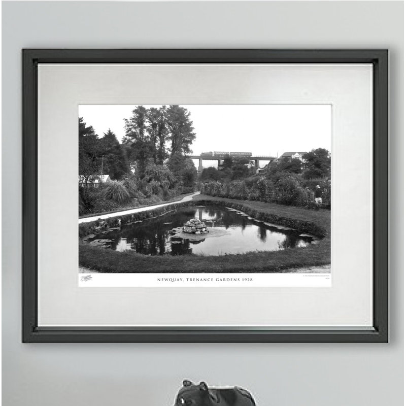 Newquay, Trenance Gardens 1928 - Single Picture Frame Print, 45cm H x 60cm W x 2.3cm D