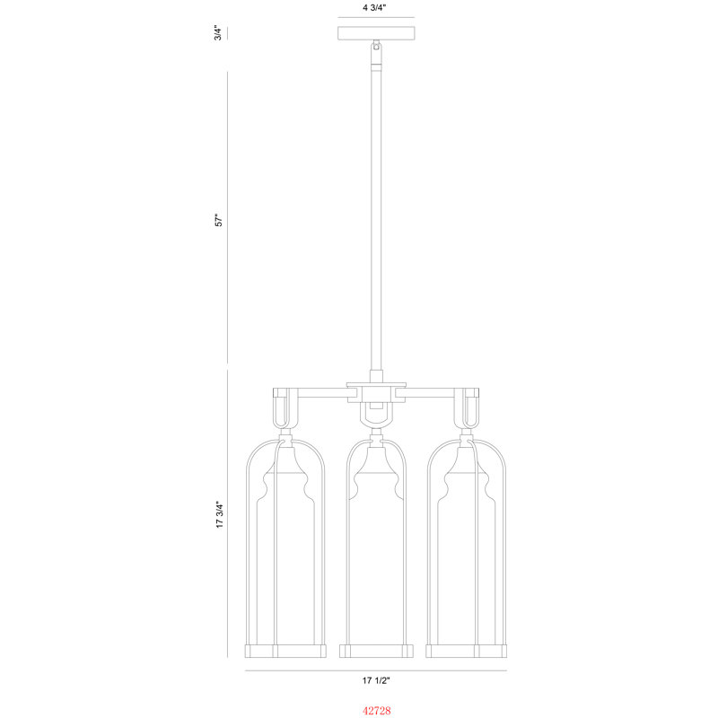 YASMIN 3-Light Chandelier