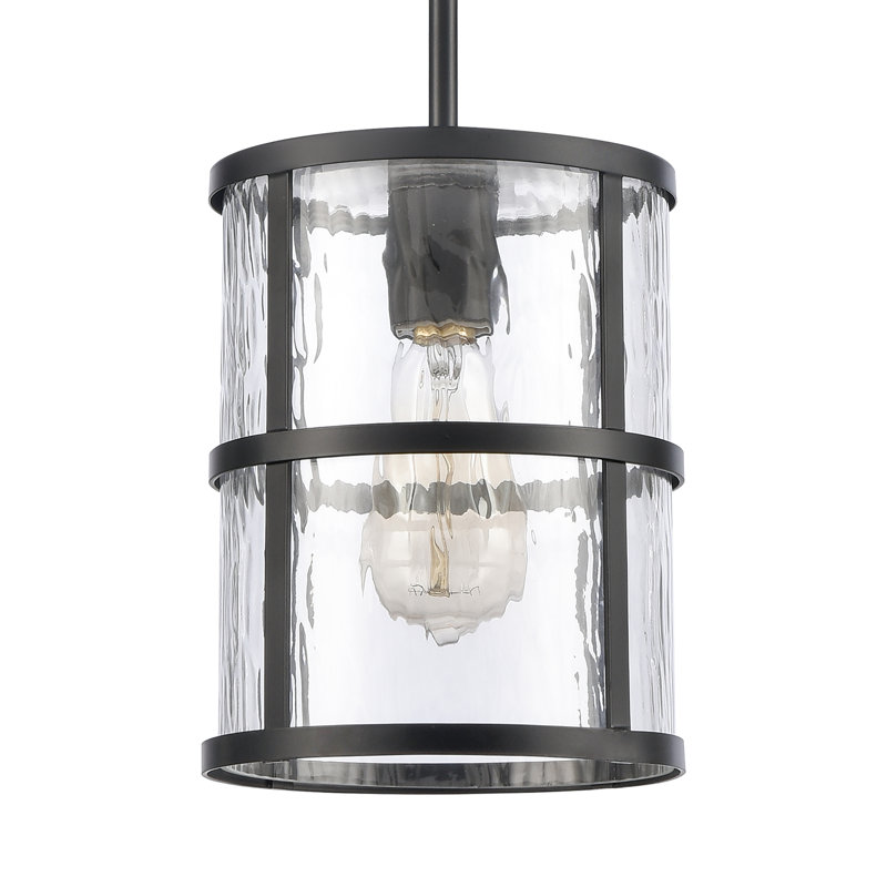 Mini-luminaire suspendu 1 lumière Strout 7 po - noir mat Strout
