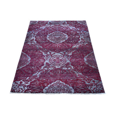 Tapis oriental bourgogne rouge en laine noué à la main 3 pi 2 po x 5 pi 7 po 4FE0A31154BD499B8643238BE1A1FBE0