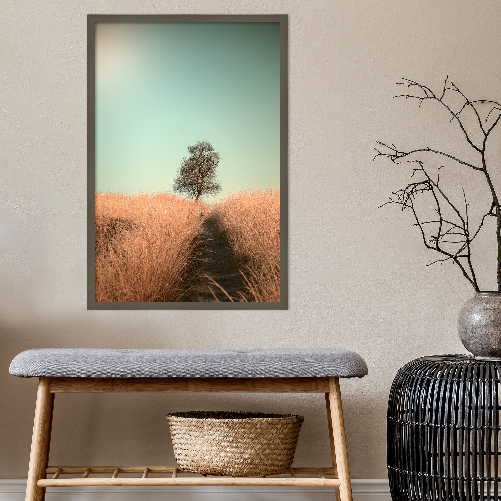 Grass And Path by Jaap Van Den, Black, 23" W x 33" H