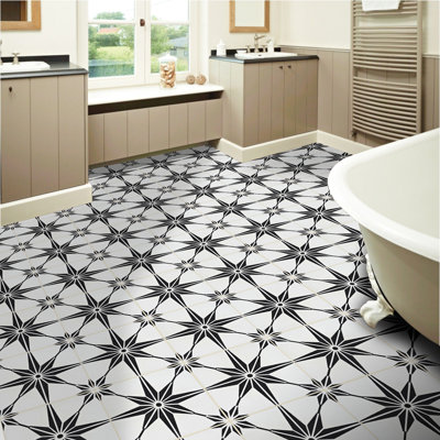 Carreau de mur et de sol à motif ciment 8 po x 8 po Tafilalt