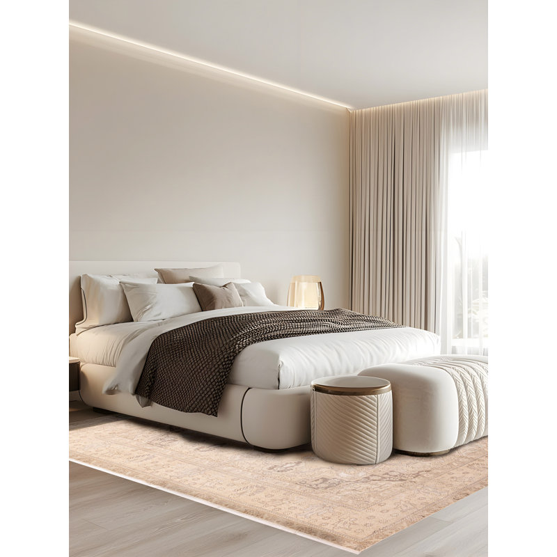 Tapis beige Antalya 9 pi 10 po x 12 pi 7 po