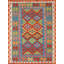 Tapis décoratif multicolore kilim oriental 4 x 6