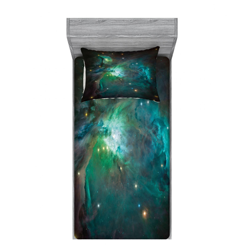 Microfiber Abstract Sheet Set, Twin XL Sheet Set with 1 Pillowcase
