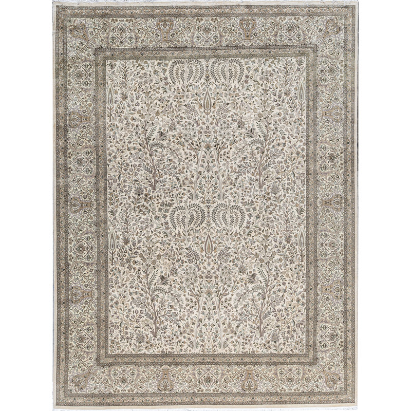 Avalon Wool Oriental Area Rug in Cream