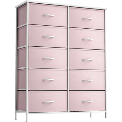 Sorbus Kids Dresser With 10 Drawers - Storage Unit Organizer Chest For Clothes - Bedroom, Kids Room, Nursery, & Closet, Pastel