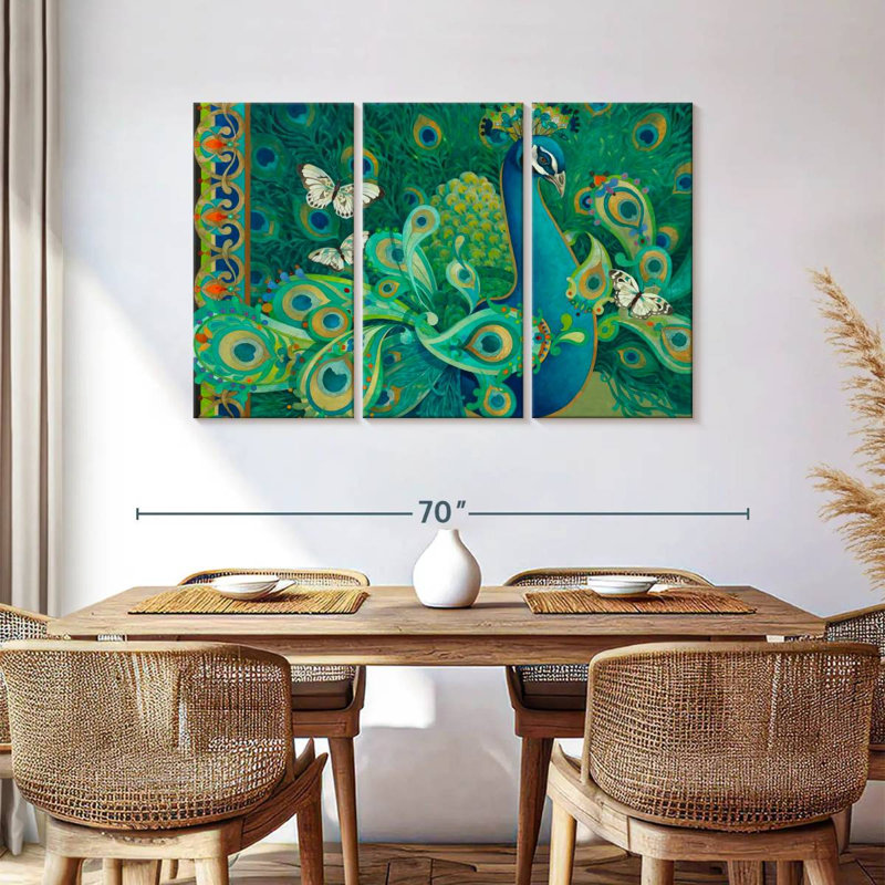Paisley Peacock, 36" H x 57" W