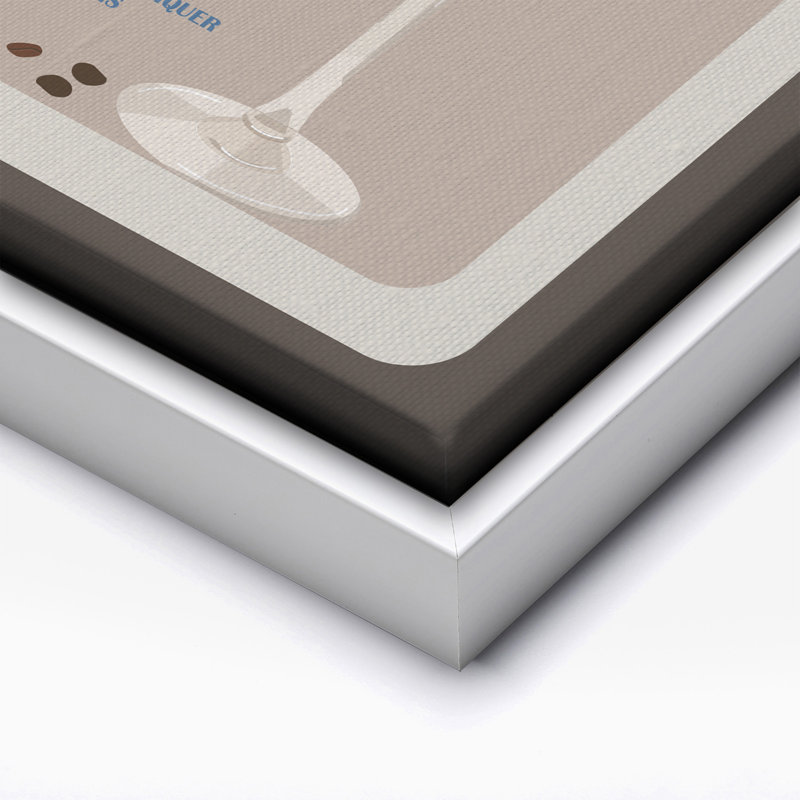 Recette Espresso Martini, Canevas, H 12 po x l 16 po, Encadrement blanc