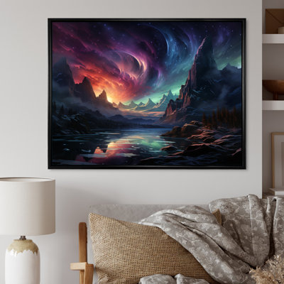 Northern Lights Luminescent Symphony I - Landscapes Canvas Wall Art