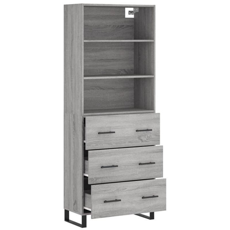69.5cm Sideboard, Grey Sonoma