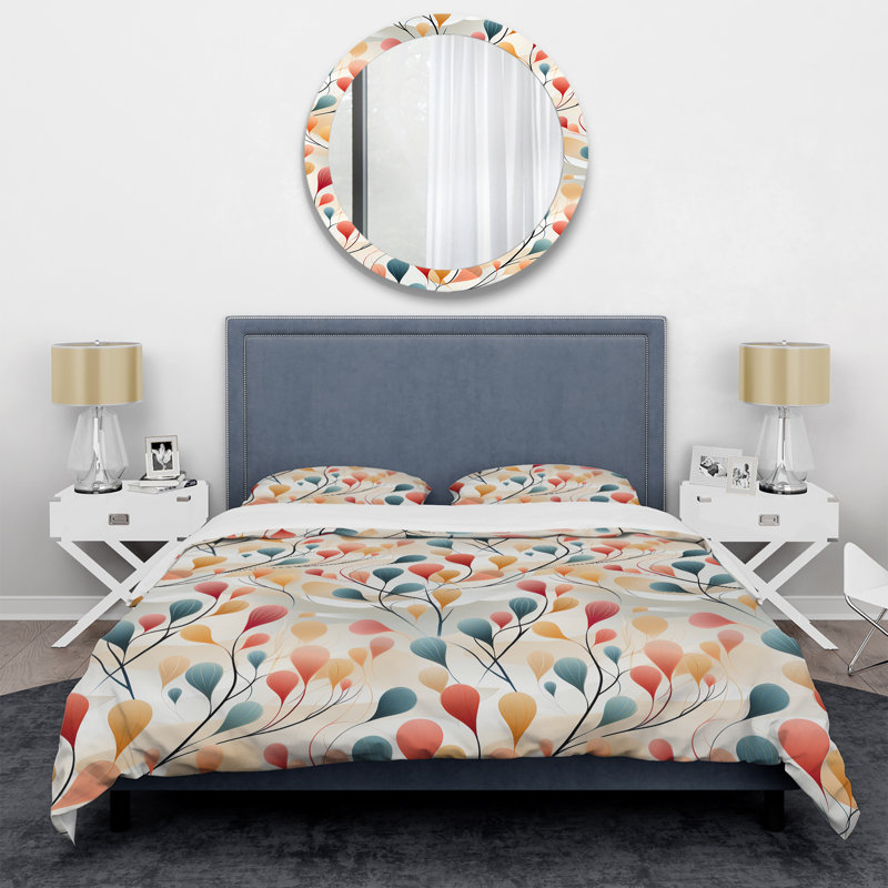 Maghann Subtle Whispers - Ensemble de housse de couette abstrait - Microfibre de polyester