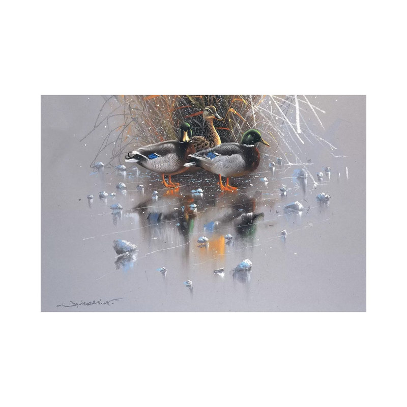 Three Ducks by Jan Weenink - Wrapped Canvas Painting, 66.04 cm H x 45.72 cm W