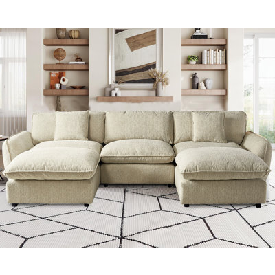 Canapé modulaire en U avec repose-pieds