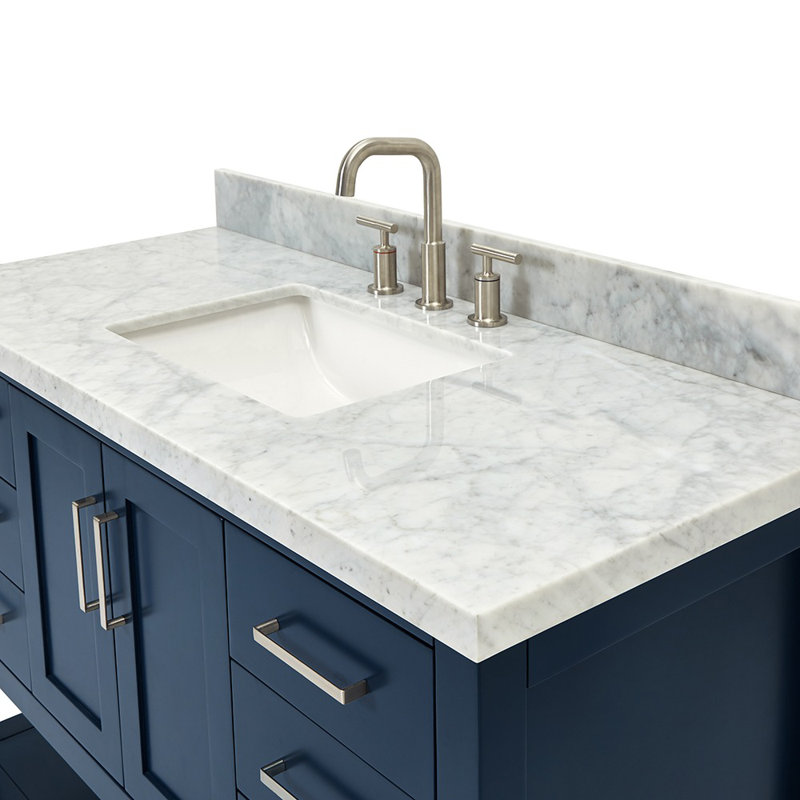 Magnolia Bath Vanity Oval Basin S049SCWOV, Midnight Blue, Rectangular
