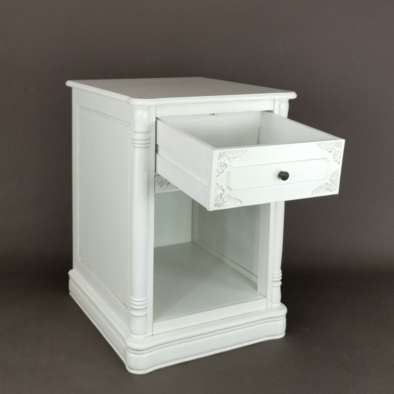 Theo Solid Wood Accent Chest, White