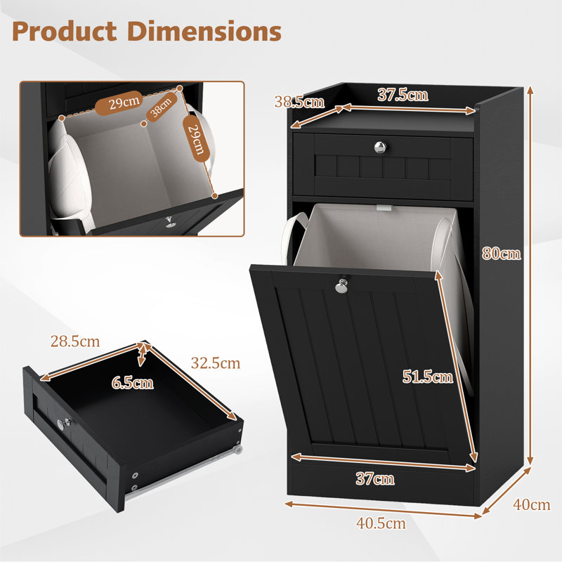 Bathroom Storage, Black