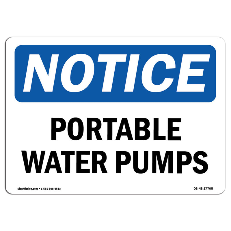 Portable Water Pumps Sign