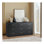 Commode 9 tiroirs moderne noire avec poignées dorées - Commode large pour la chambre à coucher, meubles de rangement spacieux en bois d'ingénierie robuste