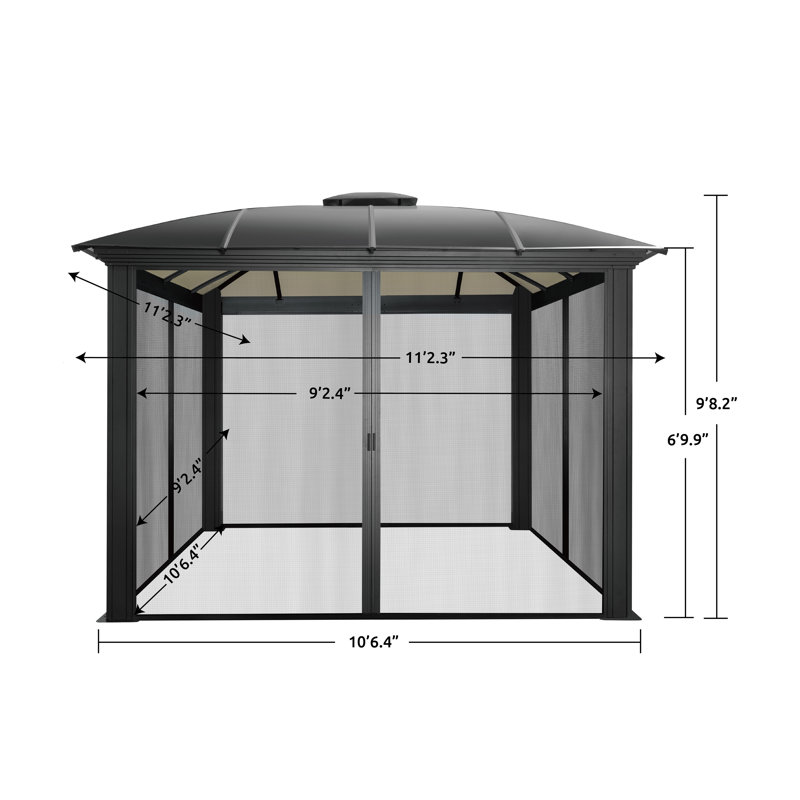 Pavillon de jardin Siena, Remise de rangement en plastique x P 11 po