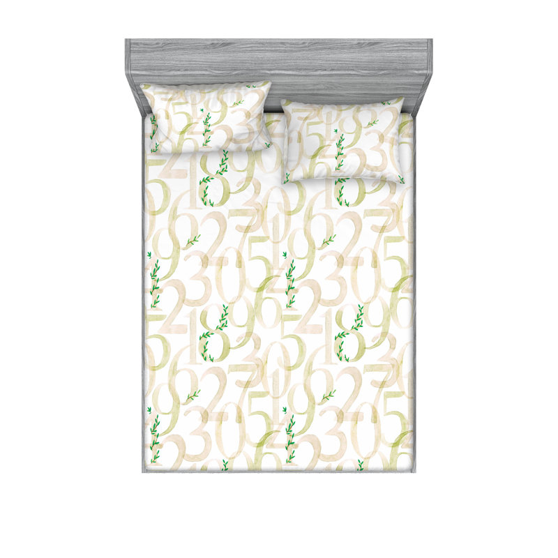 Drap-housse et taie décorative Ambesonne, Ensemble de draps très grand californien avec 2 t