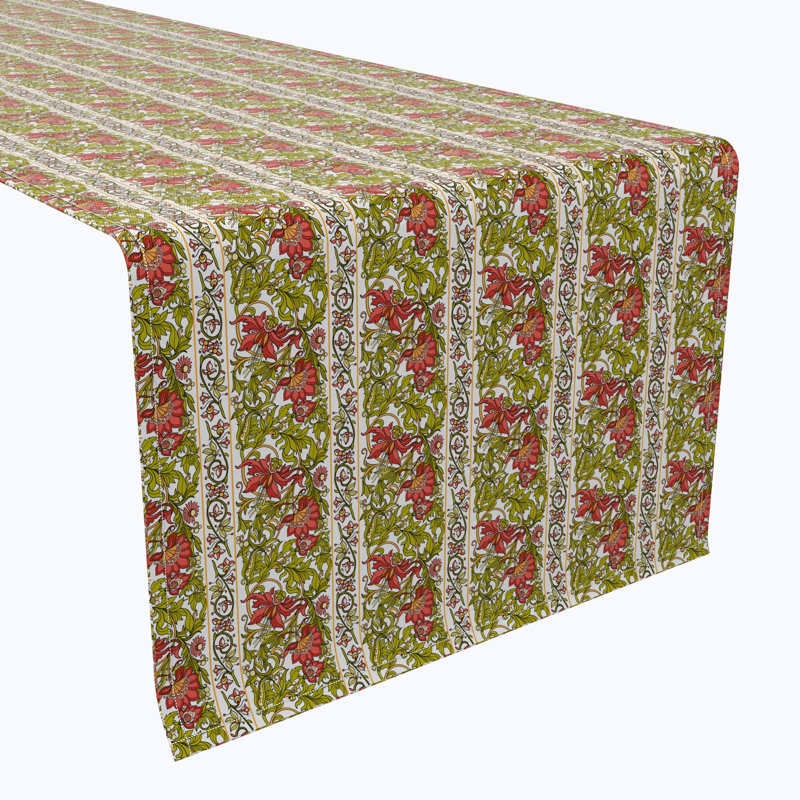 Table Runner, 100% Cotton, Floral 24, 72" x 16"