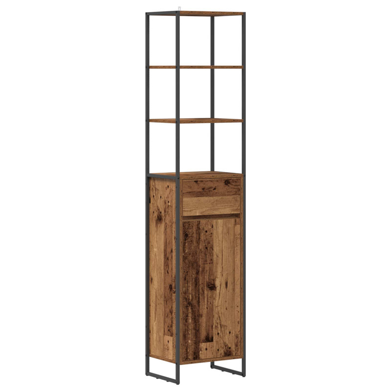 Freestanding Bathroom Cabinet, Old Wood