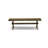 6 Piece Dinette Set Contains a Rectangle Dining Table with X-Legs and 4 Brown Linen Fabric Parson Chairs with a Bench, Distressed Jacobean Finish-1951659499-1951659496-1951659498