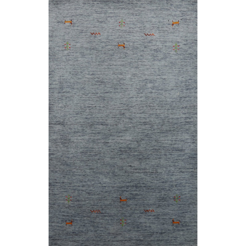 Tapis tribal bleu Gabbeh 3x5