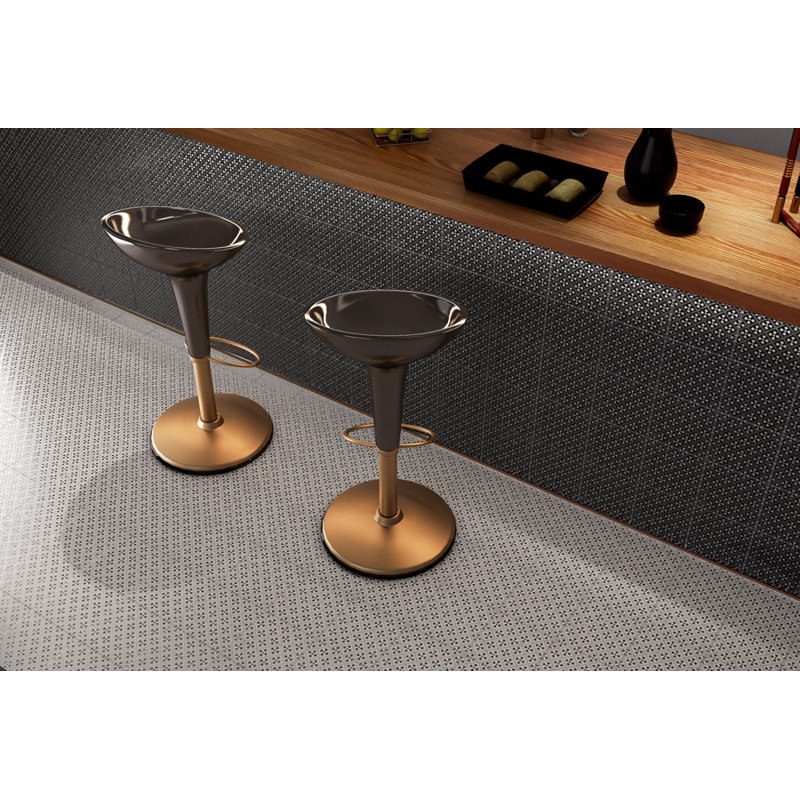 Republique 7.5-in. Encaustic /Patterned Square Matte/Satin Porcelain Floor & Wall Tile, Virtue