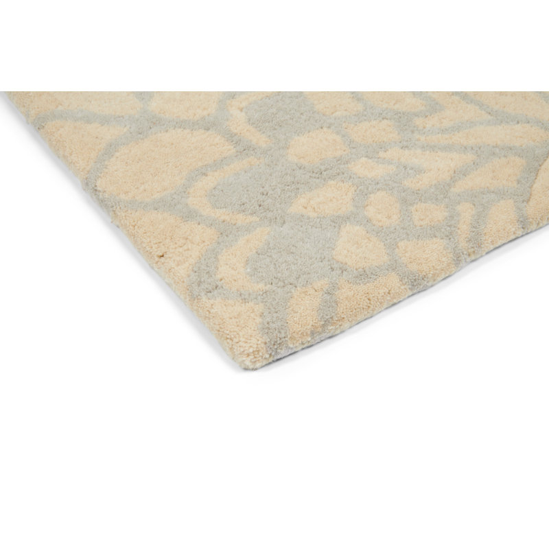 Handmade Wool Floral Area Rug, Rectangle 6'7" x 9'2"