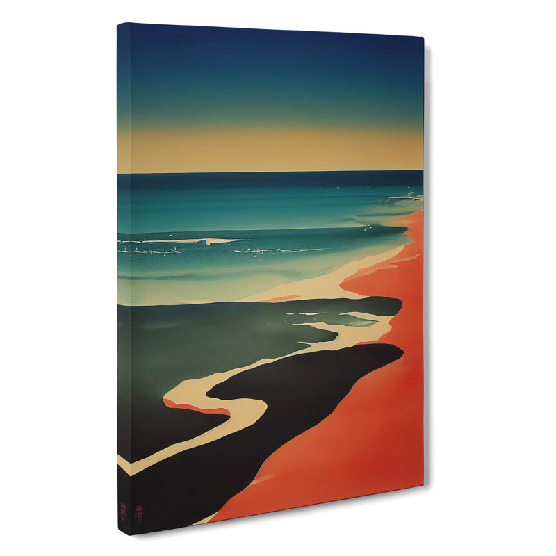 Red Sand Beach - Wall Art, Wrapped Canvas, 50cm H x 35cm W, No Matte