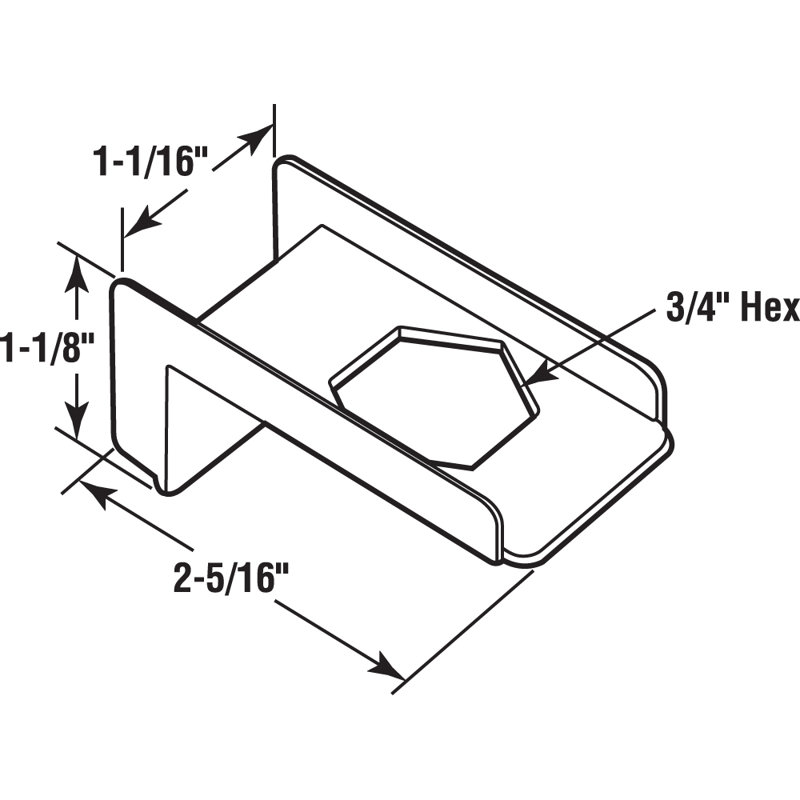 Prime-Line Top Hinge Door Insert