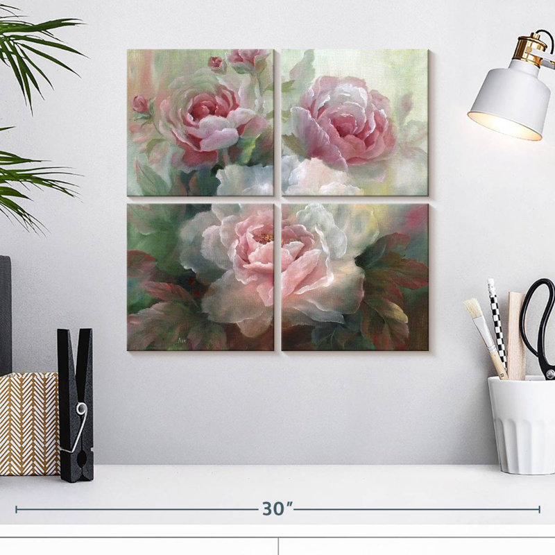 Bouquet de roses blanches Harnek III, H 18 po x l 18 po