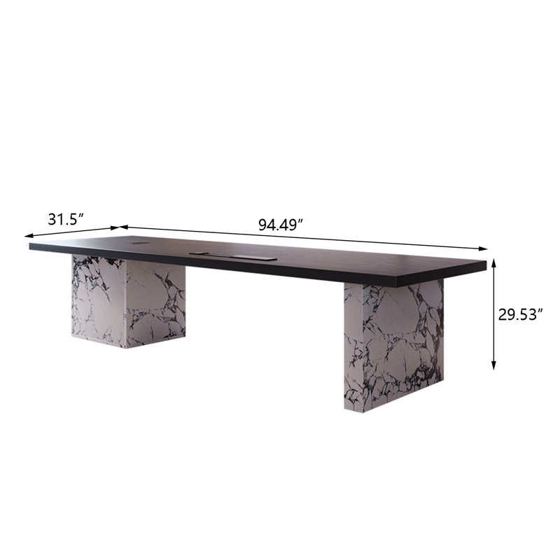 TB5665944829870COX&Size&Set Solid Wood Writing Desk, 29.53" H x 94.49" W x 31.5" D
