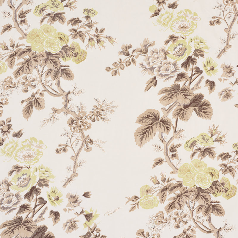 Tissu Pyne Hollyhock, Thé vert