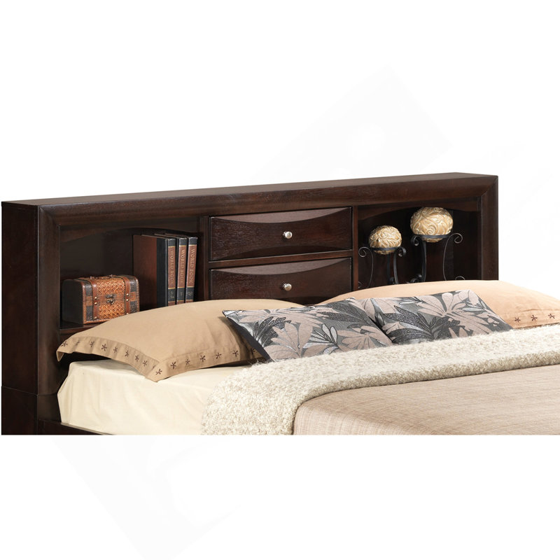 Lit double avec rangement Marilla, cappuccino, Full, Cappuccino
