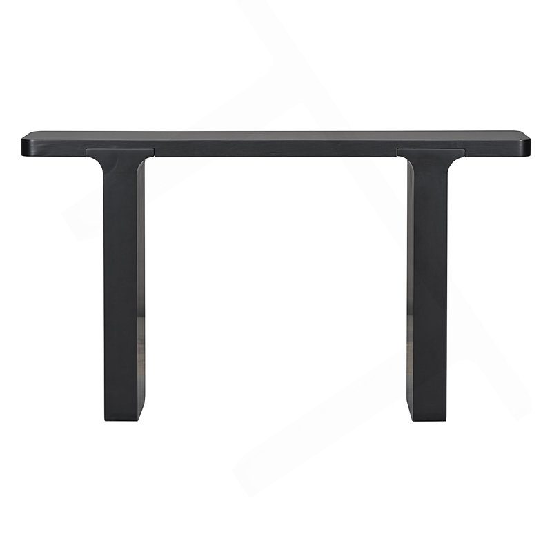 60-Inch Farmhouse Entryway Table With Acacia Veneer, Spacious Countertop And Sturdy Square Legs For Hallway Or Living Room