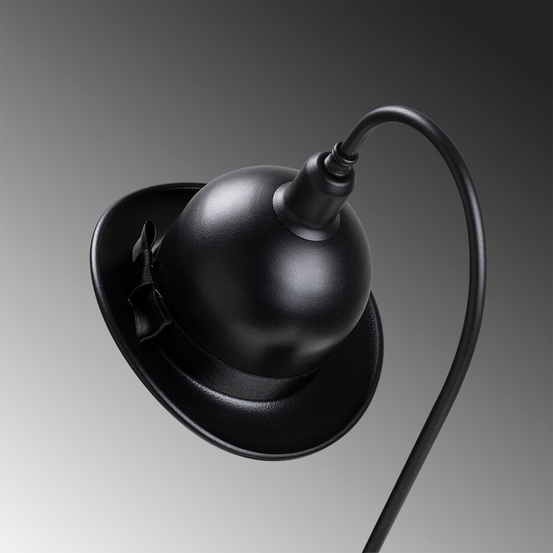 Lampe de bureau noire 17,72 po Keturah