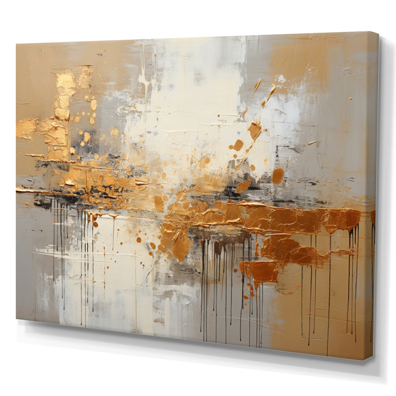 Isay Golden Gleam III - imprimé, Toile tendue, H 24 po x l 32 po x P 1 po