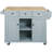 Kitchen Cart With Rubber Wood Drop-Leaf Countertop-2080231586