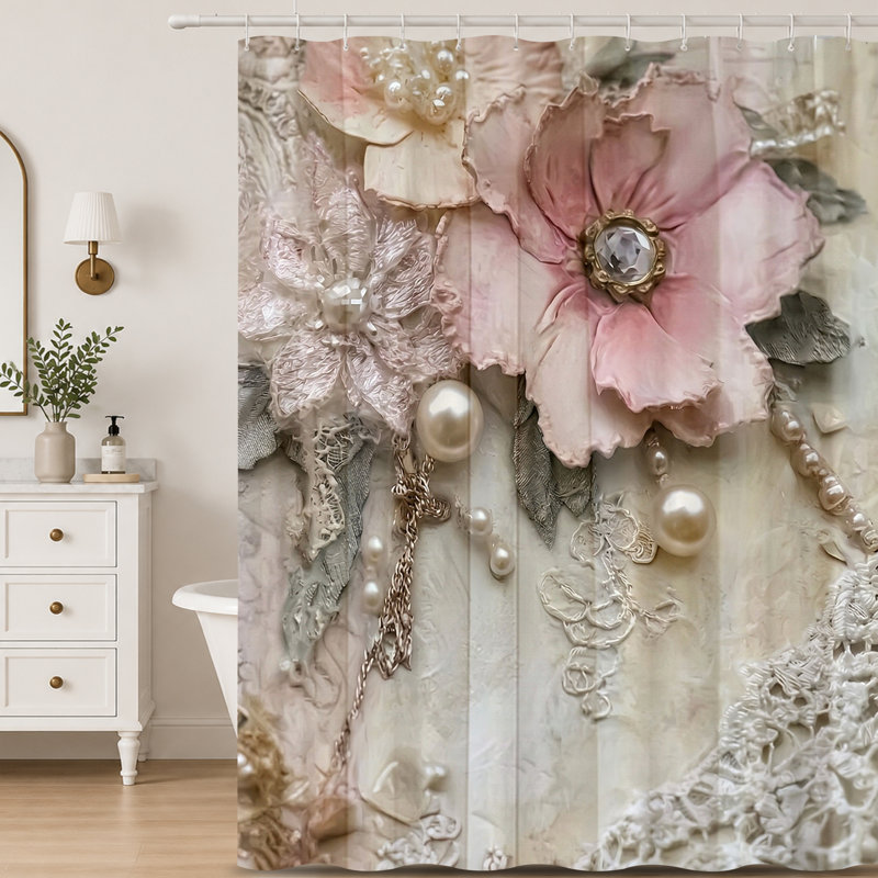Rideaux de douche avec crochets inclus