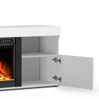  60" Fireplace TV Stand With Electric Fireplace,Remote ,Timer & Adjustable Led Flame