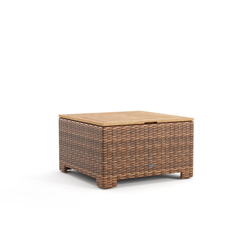 Nico Square Low-Profile Teak Outdoor Chat Table