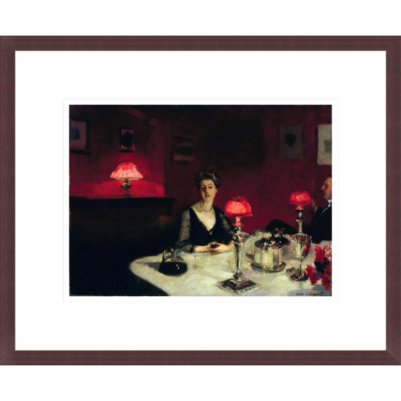 «A Dinner Table at Night» par John Singer Sargent, impression giclée encadrée, H 13,75 po x l 16,72 po