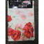 Imprimé floral rétro en lin violet violet, jacquard en polyester, motif de coquelicots rouges, 36 po x 36 po, carré, plateau de table décoratif