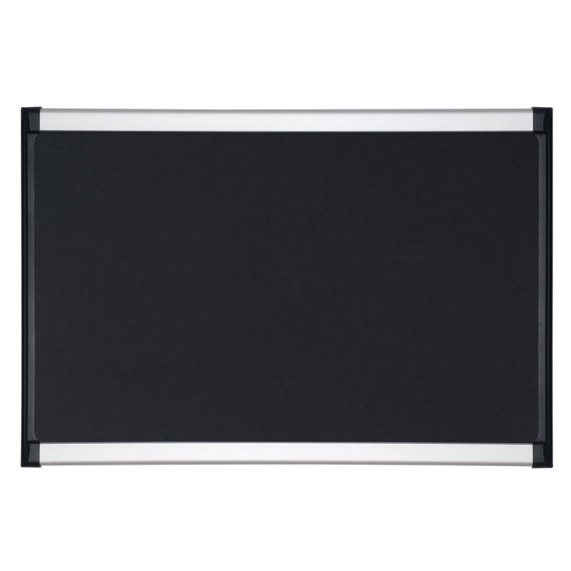 Design Soft Touchboard Provision Wall Mounted Magnetic Chalkboard, 90cm H x 120cm L x 1.5cm D, Black